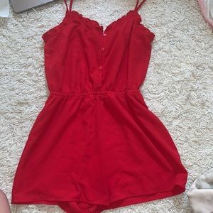 Barely worn red H&M ruffle romper